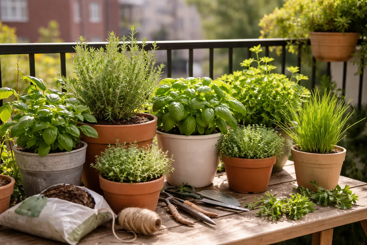 Comment créer un jardin aromatique en pots sur son balcon pour un petit budget